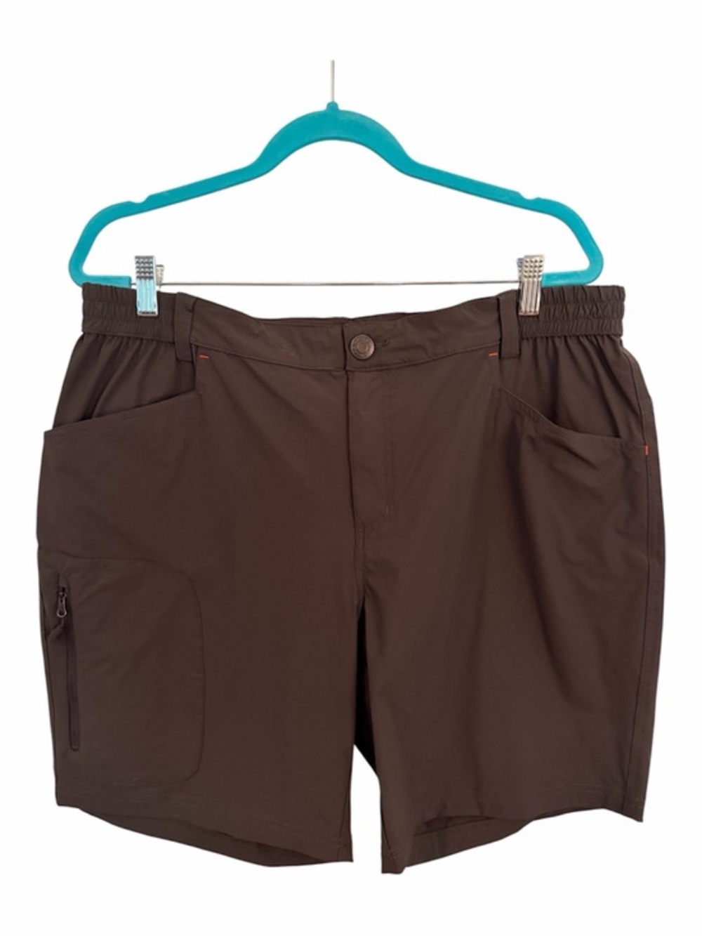 MIER 16 Quick-Dry Nylon Hiking Utility Shorts Stretch Brown Green